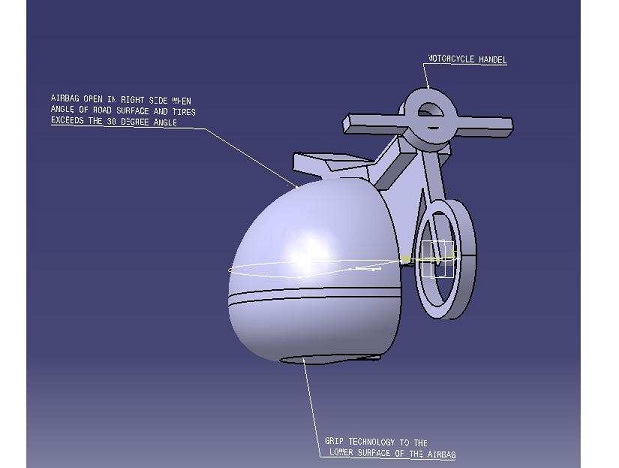 Airbag System for 2-Wheeler